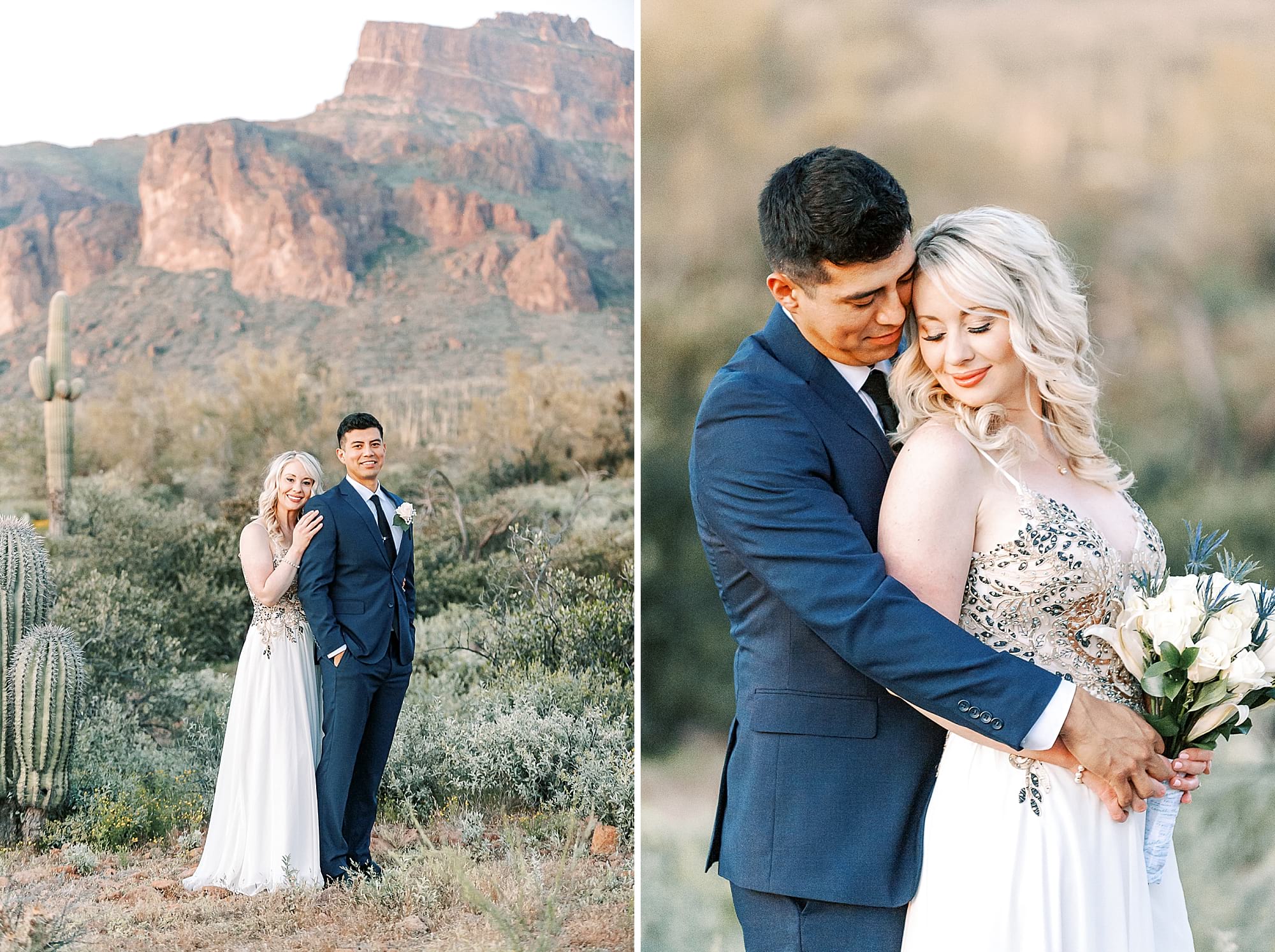 Superstition Mountains Bride and Groom Photo Phoenix Arizona Wedding Photographer