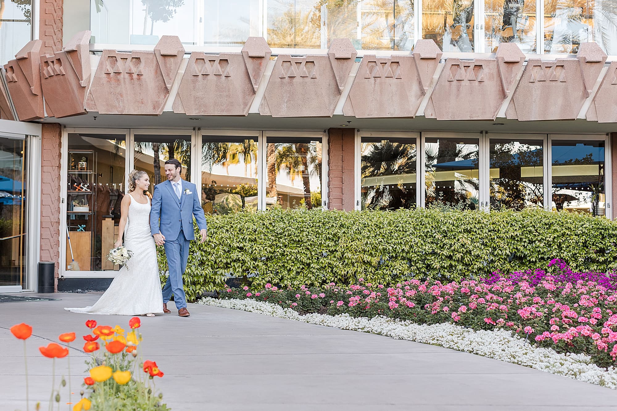 Old Town Scottsdale Wedding at Hotel Valley Ho couple walking