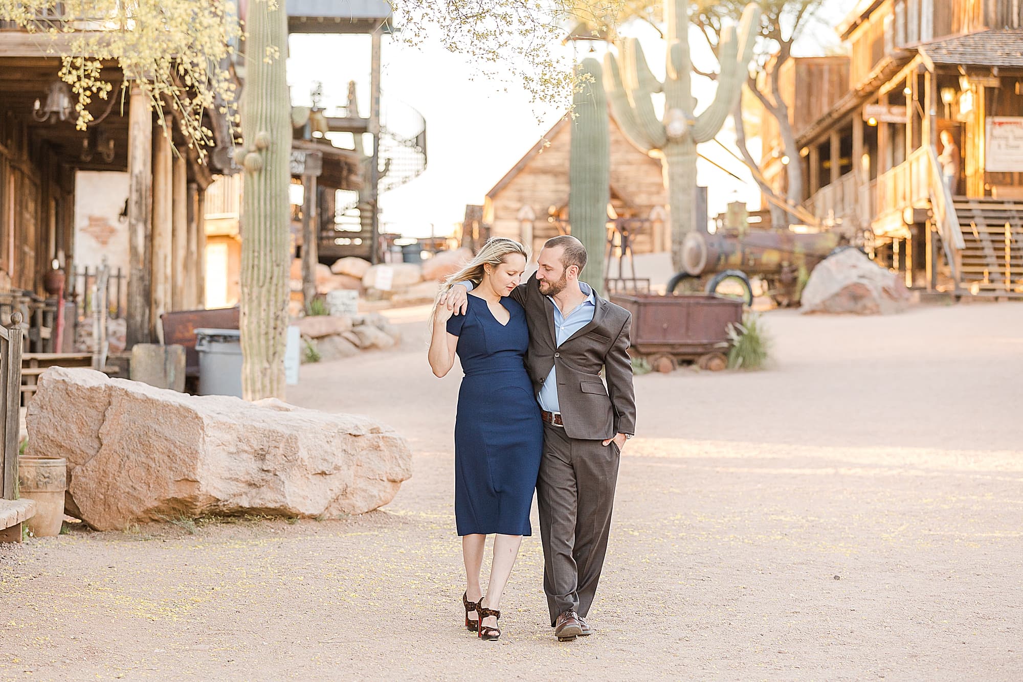 Goldfield Ghost Town engagement session Phoenix wedding photographer