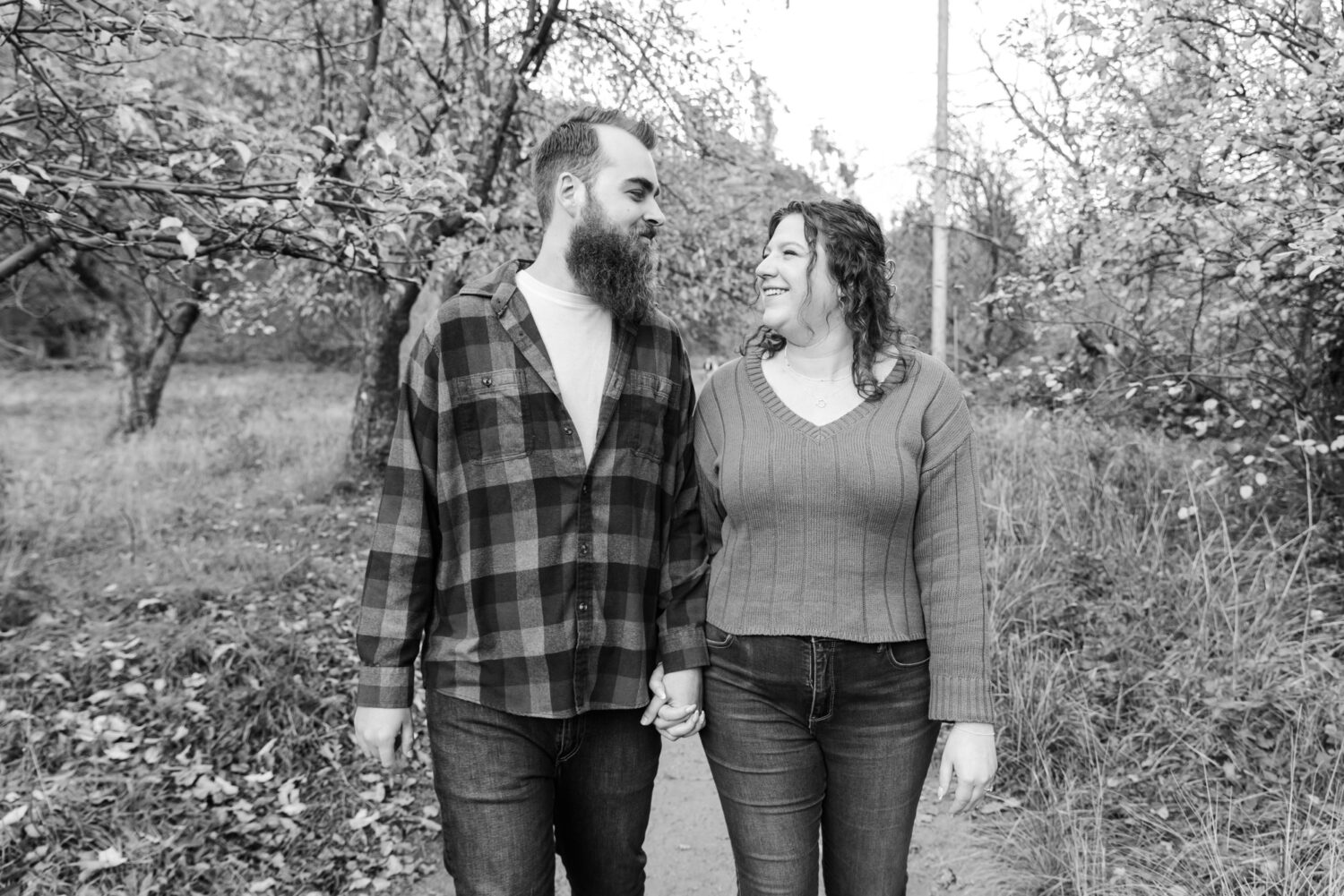 playful charming engagement West Fork Trail Sedona Wedding Photographer