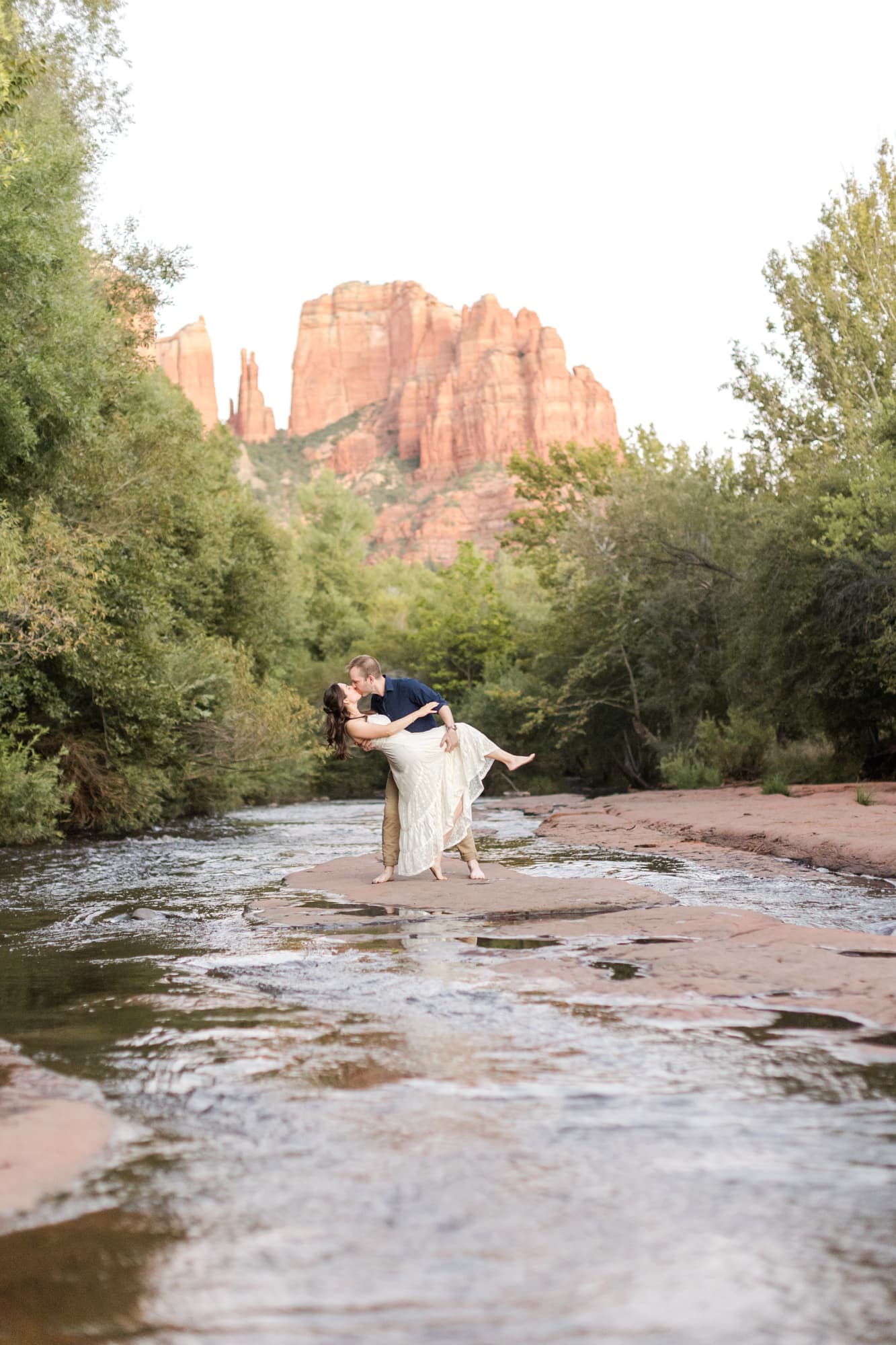 Breathtaking Playful Engagement Crescent Moon Ranch Sedona Wedding Photographer